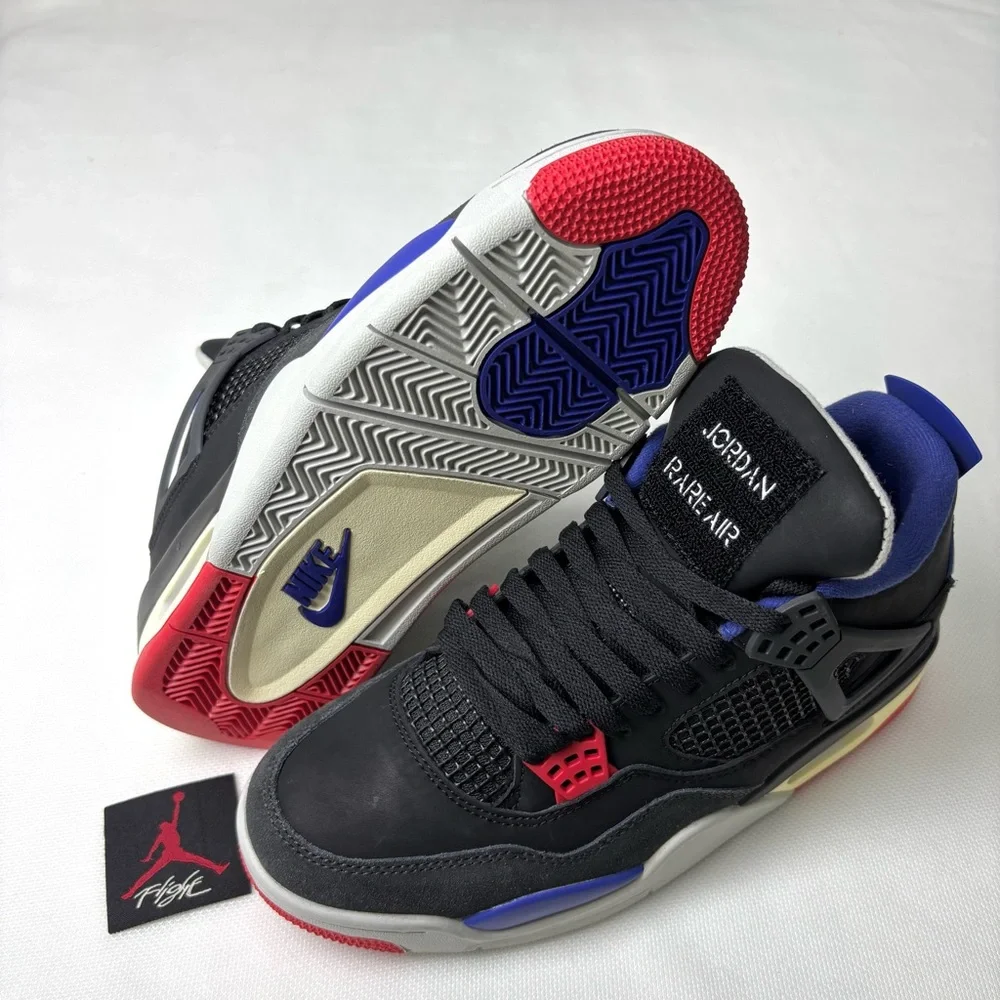 Brand New Retro 4 Rare Air -Men’s Stylish Sneakers Trainers w/ White Letter - Picture 4 of 10
